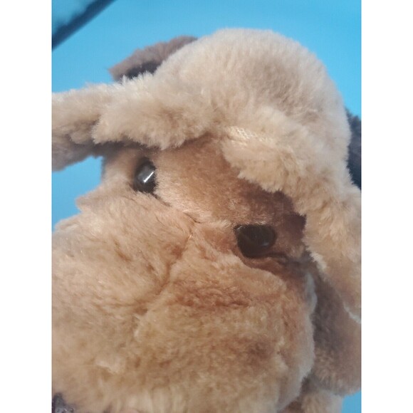 Plush Dog Raffoler 1986  Brown Puppy  Wrinkles Droopy 8"  Stuffed Animal Vintage - Picture 2 of 8